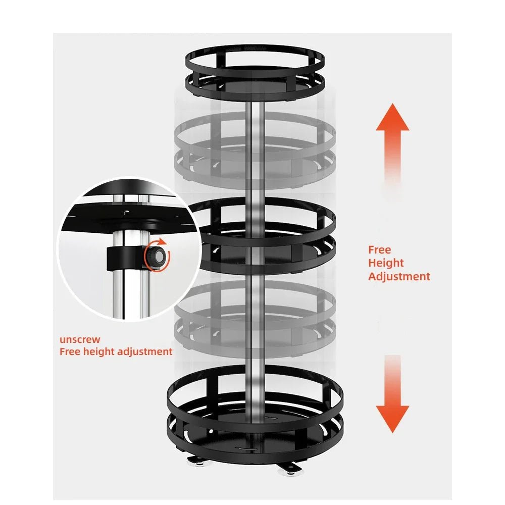 360°Rotation Spice Rack Organizer Jar Cans Non - Skid Storage Tray for Seasonings Kitchen storage rack Kitchen Accessories - RELUX.STORE