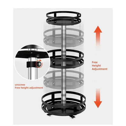 360°Rotation Spice Rack Organizer Jar Cans Non - Skid Storage Tray for Seasonings Kitchen storage rack Kitchen Accessories - RELUX.STORE
