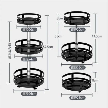 360°Rotation Spice Rack Organizer Jar Cans Non - Skid Storage Tray for Seasonings Kitchen storage rack Kitchen Accessories - RELUX.STORE