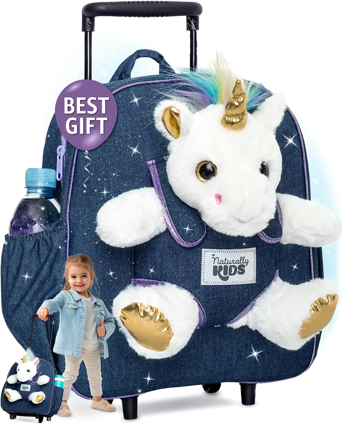 Wolf Backpack, Wolf Toys for Kids 3-5, Toddler Husky Stuffed Animal Gifts for 2 3 4 5 Year Old Girl Boy