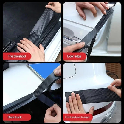"3D Carbon Fiber Car Threshold Protective Film – Anti - Scratch, Waterproof Matte Black Nano Sticker for Car Body" - RELUX.STORE