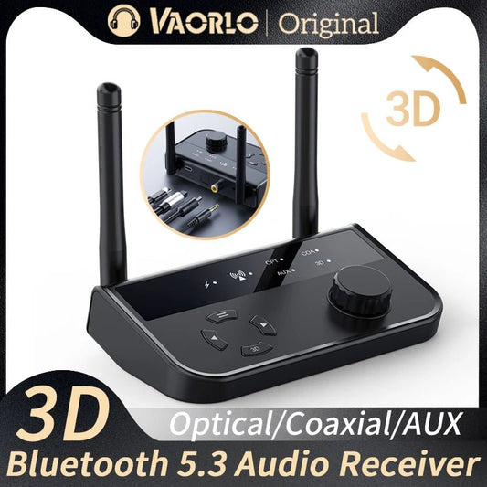 3D Stereo Bluetooth 5.3 Audio Receiver Optical/Coaxial/3.5mm AUX Analog Digital Signal Output Wirelss Adapter For Car Speaker - RELUX.STORE