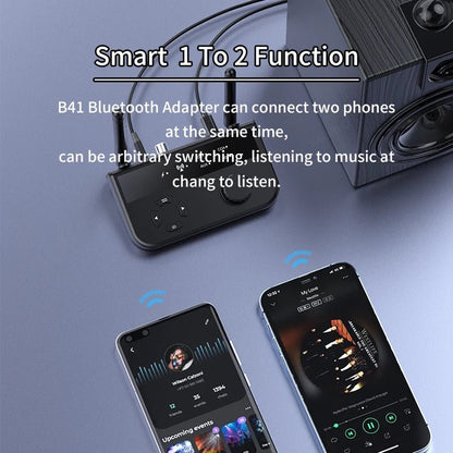 3D Stereo Bluetooth 5.3 Audio Receiver Optical/Coaxial/3.5mm AUX Analog Digital Signal Output Wirelss Adapter For Car Speaker - RELUX.STORE