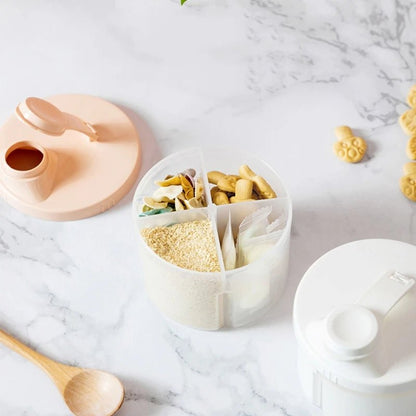 4 Compartments Baby Food Storage Box Newborn Milk Powder Container Formula Dispenser Portable Newborn Baby Things Snacks Cups - RELUX.STORE4 Compartments Baby Food Storage Box Newborn Milk Powder Container Formula Dispenser Portable Newborn Baby Things Snacks Cups