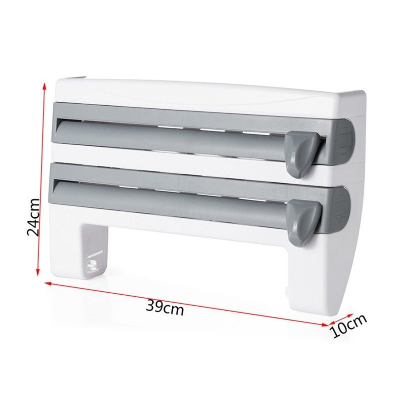 4 - In - 1 Kitchen Roll Holder Dispenser Kitchen Foil Film Wrap Tissue Paper 4 IN 1 Kitchen Roll Holder Dispenser - RELUX.STORE