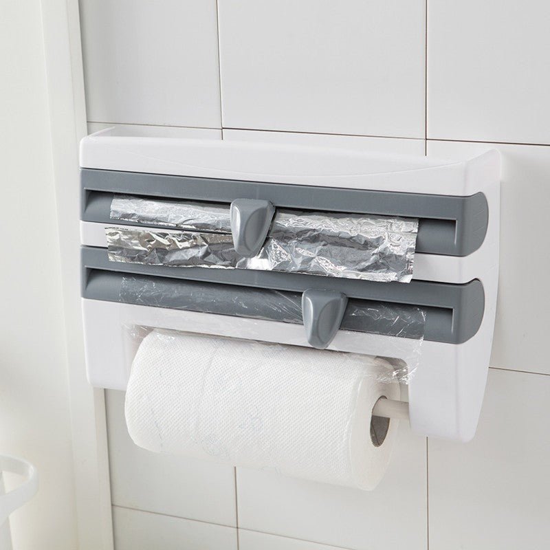 4 - In - 1 Kitchen Roll Holder Dispenser Kitchen Foil Film Wrap Tissue Paper 4 IN 1 Kitchen Roll Holder Dispenser - RELUX.STORE