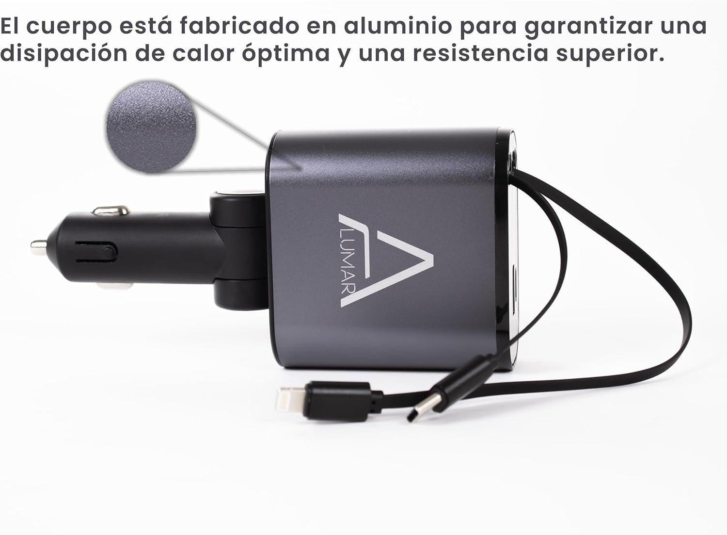 "4 - Port Fast Charging Station with 80cm Retractable Cables – Multi - Device USB Charger Hub for Phone & Tablet" - RELUX.STORE