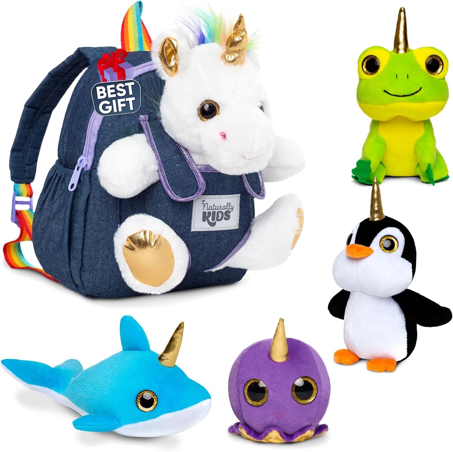 Wolf Backpack, Wolf Toys for Kids 3-5, Toddler Husky Stuffed Animal Gifts for 2 3 4 5 Year Old Girl Boy