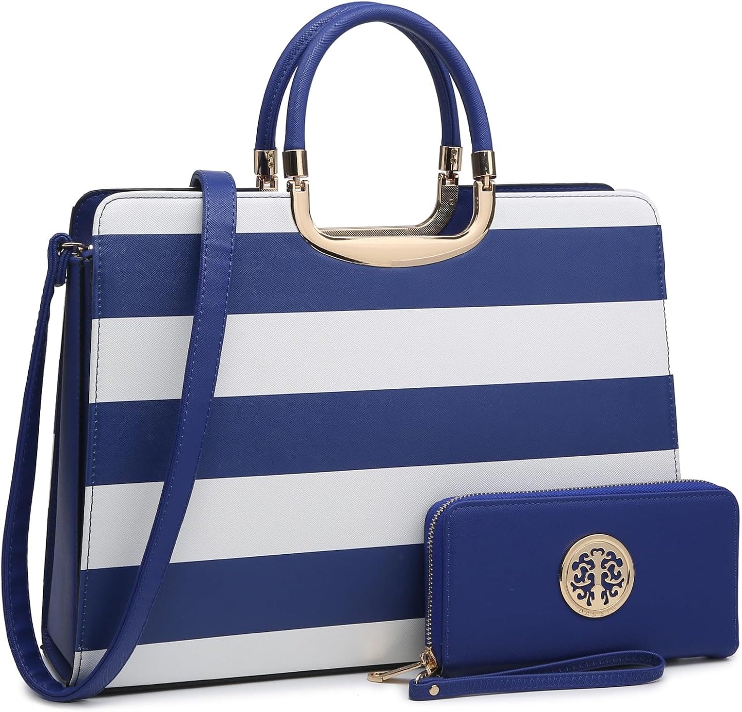 Womens Handbag Top Handle Shoulder Bag Tote Satchel Purse Work Bag with Matching Wallet