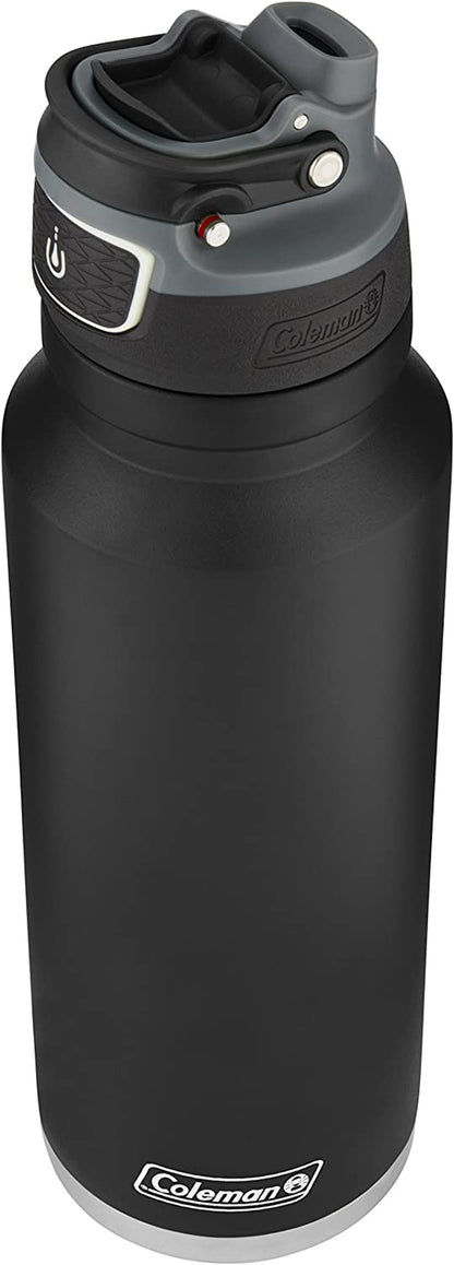 Autoseal Freeflow Stainless Steel Water Bottle, Black, 24Oz