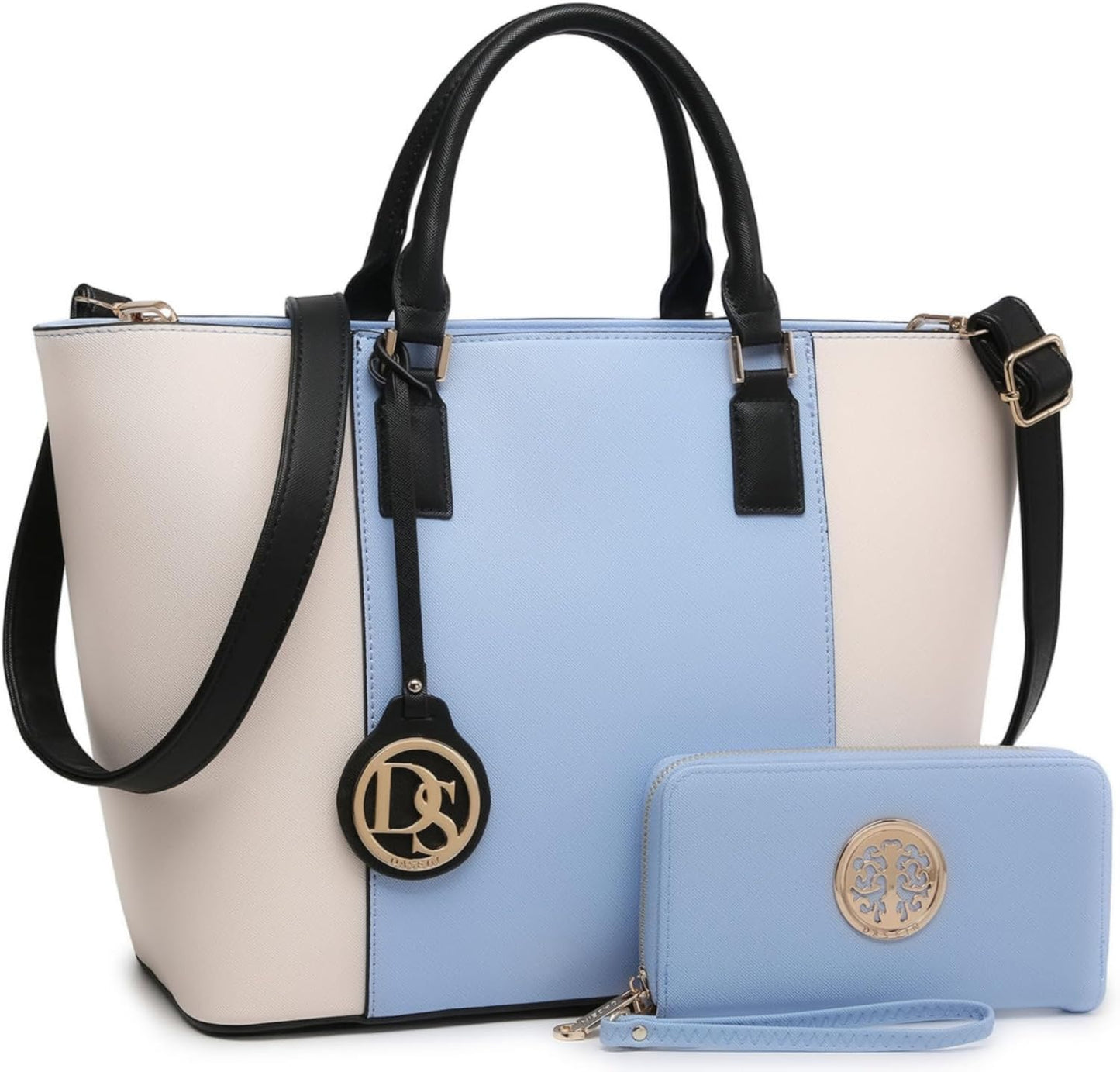 Satchel Purse Handbag for Women Large Shoulder Work Tote Bag with Matching Wallet