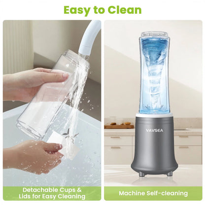 Personal Blender, Blender for Smoothie with BPA Free Travel Cup and Lid, Smoothie Blender for Kitchen, Office and Sports