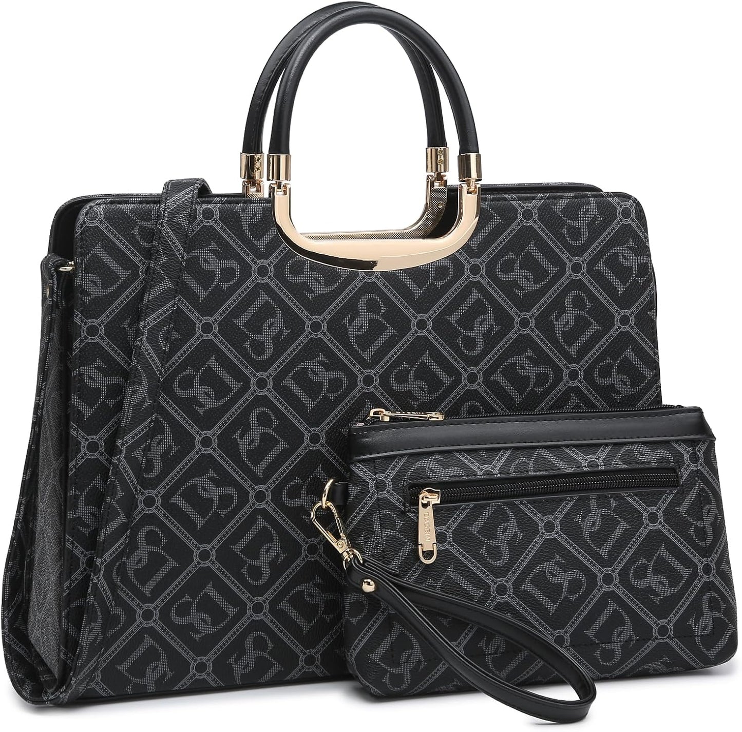 Womens Handbag Top Handle Shoulder Bag Tote Satchel Purse Work Bag with Matching Wallet