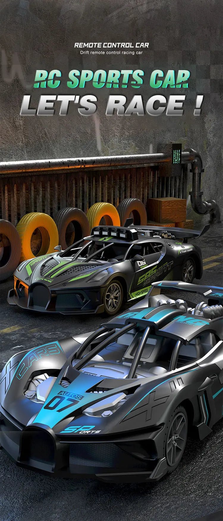 “4CH High - Speed RC Drift Car – Remote Control Racing Sportscar, Electric Model Vehicle Toy for Boys & Kids Birthday Gift” - RELUX.STORE
