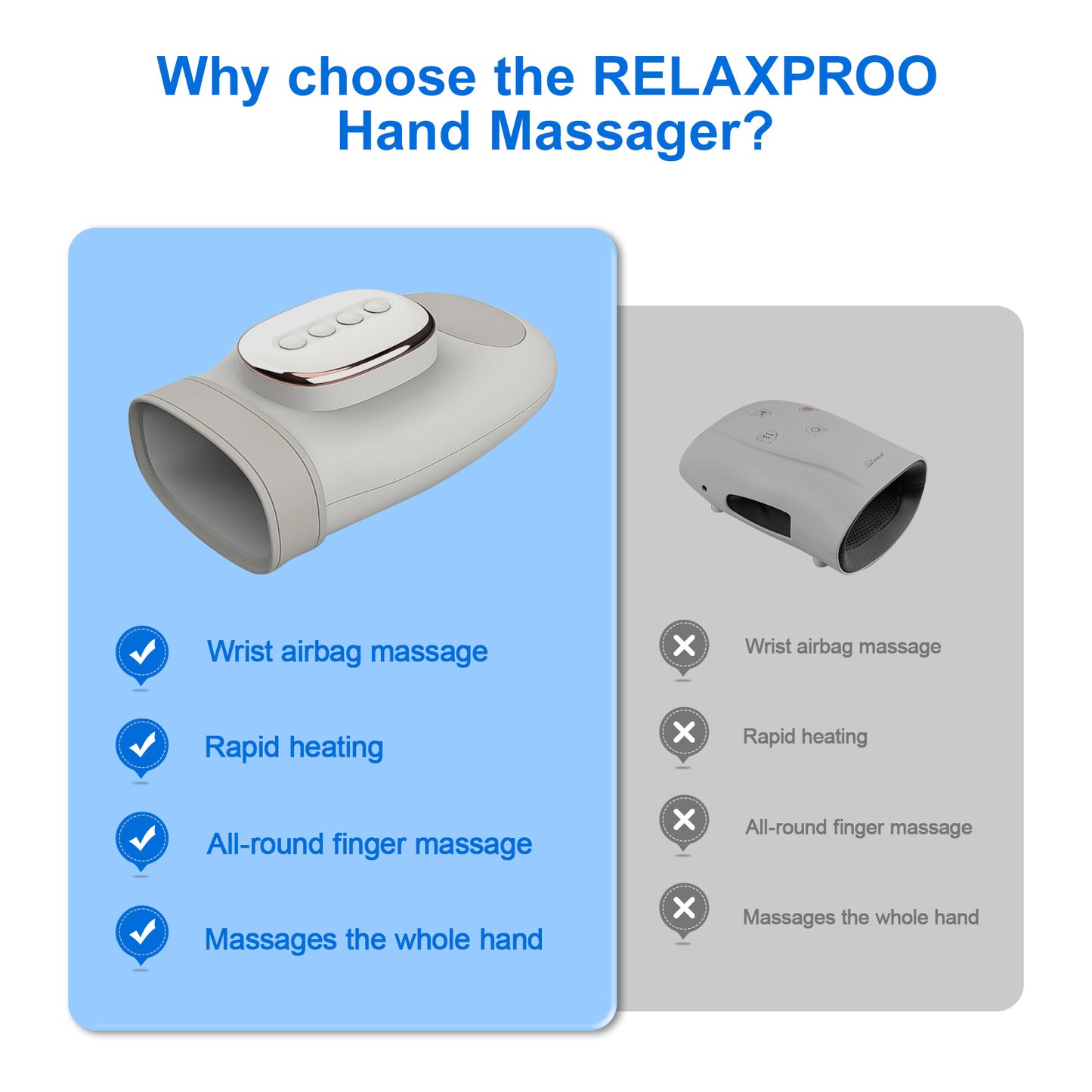 Intelligent Hand Massager 3D Pressure Kneading And Heating Cold Compresses. Full-body Wrapping Massage15-minute Scientific Timing. Low Noise The Ultimate Relaxation Tool For The Office
