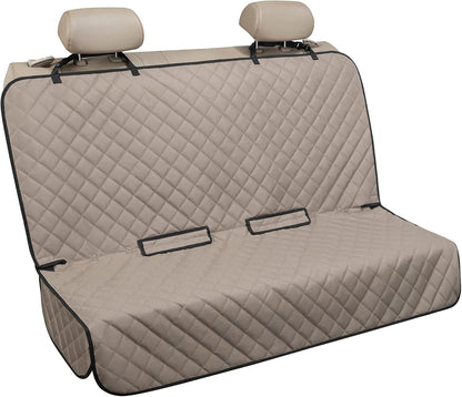 Bench Car Seat Cover Protector - Waterproof, Heavy-Duty and Nonslip Pet Car Seat Cover for Dogs with Universal Size Fits for Vehicles, Trucks & Suvs(Black)