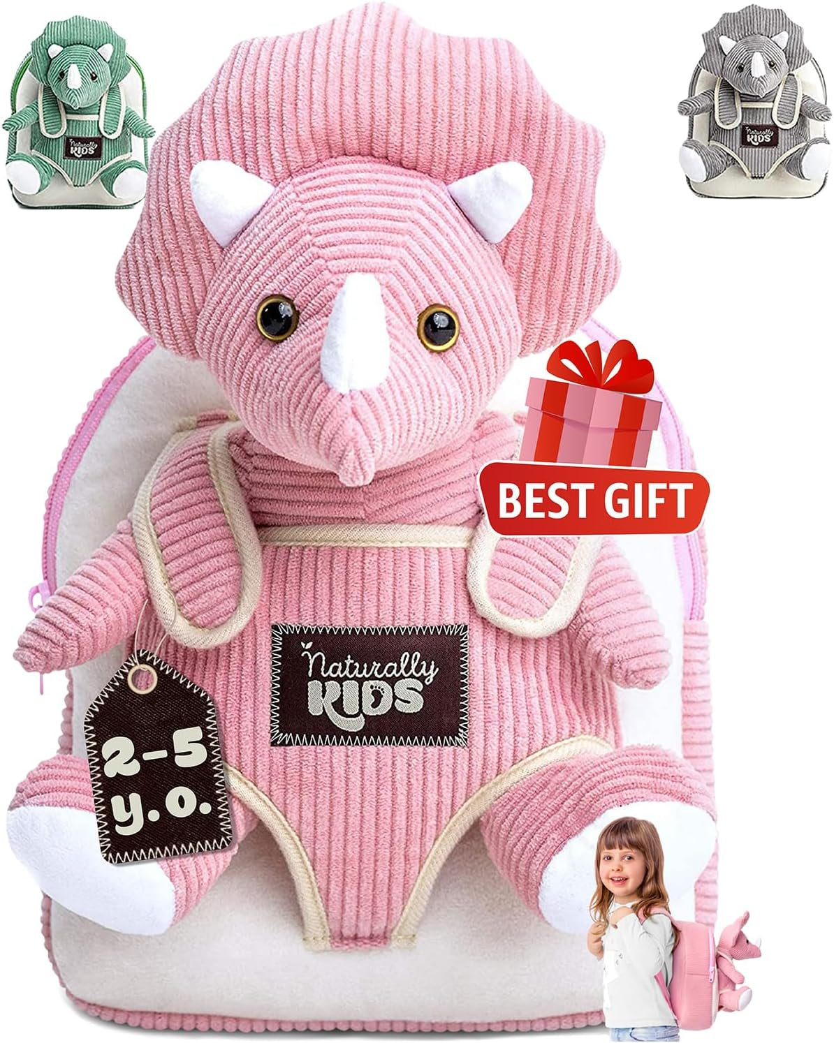 Wolf Backpack, Wolf Toys for Kids 3-5, Toddler Husky Stuffed Animal Gifts for 2 3 4 5 Year Old Girl Boy