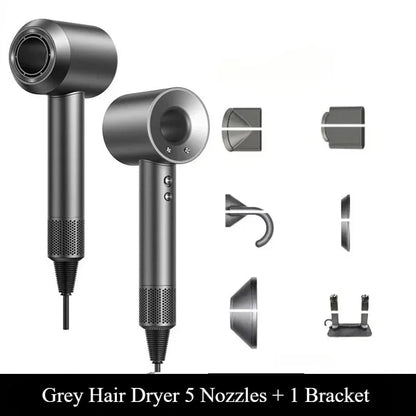 5 in 1 Professional Hair Dryer, with Hot and Cold Air Functionality - Lightweight and Thermostatic Styling Tool for Smooth Hair - RELUX.STORE