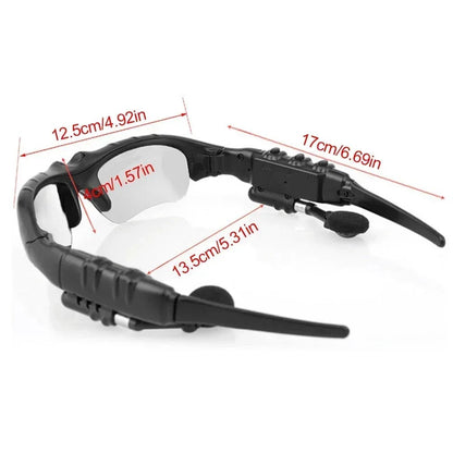 5.0 Stereo Earphones Wireless Headset with Mic Smart Glasses Sunglasses for Driving Cycling Sports Noise Reduction Headphones - RELUX.STORE