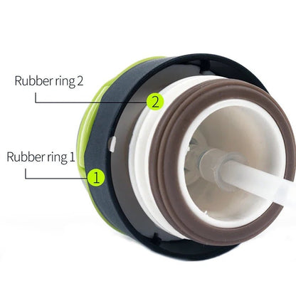 500ML Bicycle Water Bottle Vacuum Stainless Steel Cycling Water Bottle Double Walled Simple Thermo Mug Insulated With Straw - RELUX.STORE
