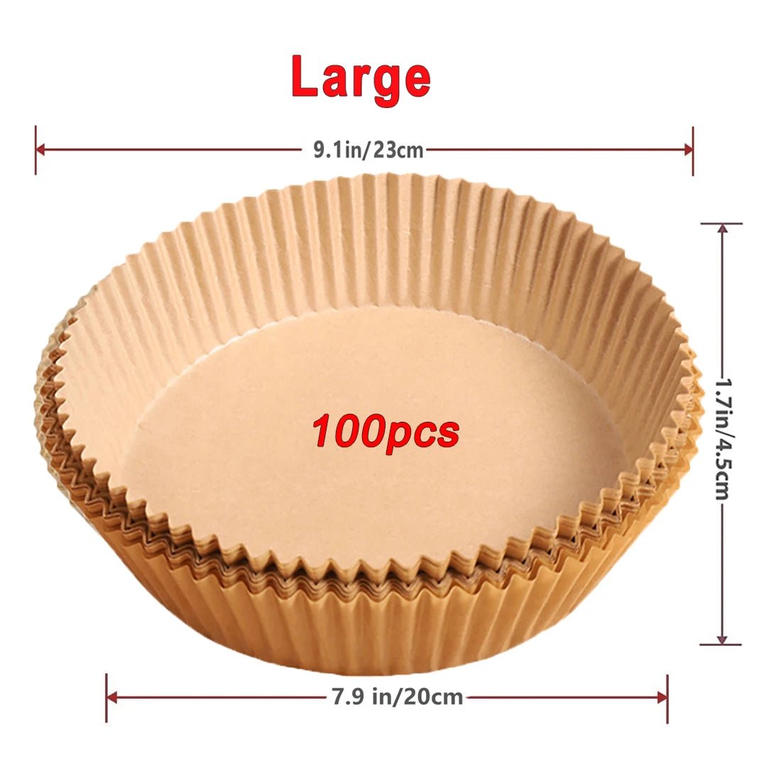 50/100Pcs Air Fryer Disposable Paper Non - Stick Airfryer Baking Papers Round Air - Fryer Paper Liners Paper Kitchen Accessories - RELUX.STORE