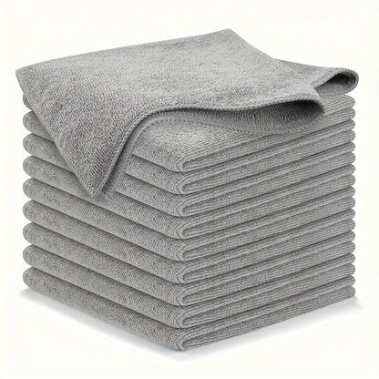 5/10/20pcs Kitchen Towel, Ultra - fine Fiber Light Gray Cleaning Cloth Set, Absorbent, Soft And Stain - removing Cloth - RELUX.STORE