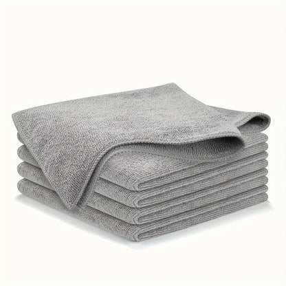 5/10/20pcs Kitchen Towel, Ultra - fine Fiber Light Gray Cleaning Cloth Set, Absorbent, Soft And Stain - removing Cloth - RELUX.STORE