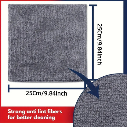 5/10/20pcs Kitchen Towel, Ultra - fine Fiber Light Gray Cleaning Cloth Set, Absorbent, Soft And Stain - removing Cloth - RELUX.STORE