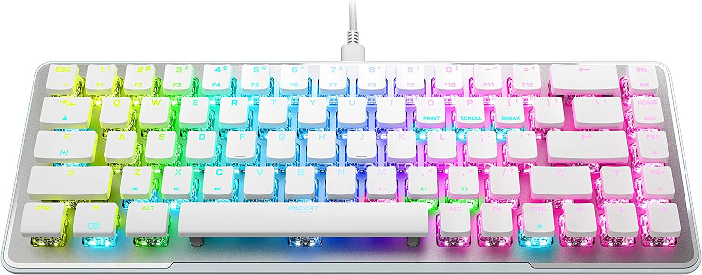 Vulcan TKL Mechanical PC Tactile Gaming Keyboard, Compact, Tenkeyless, Titan Switch Optical, RGB AIMO Lighting, Anodized Aluminum Top Plate, Detachable USB-C Cable, Low Profile Design, Black