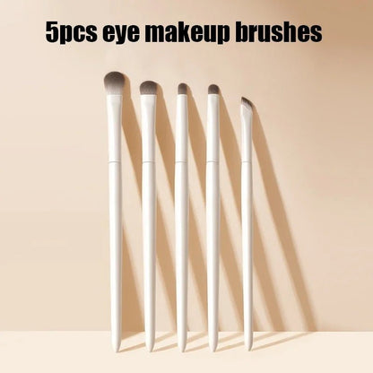 5/6/8/10pcs Natural Eye Makeup Brushes Set Detail Eyeshadow Brush Makeup Brush White Ultra Soft Eyeshadow Eyeliner Makeup Tool - RELUX.STORE