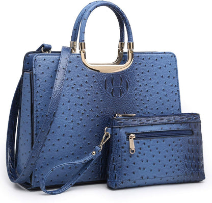 Womens Handbag Top Handle Shoulder Bag Tote Satchel Purse Work Bag with Matching Wallet
