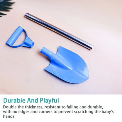 56cm Children's Stainless Steel Beach Shovel – Pointed Outdoor Sand & Snow Toy for Kids, Thickened Durable Play Shovel Gift - RELUX.STORE