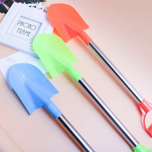56cm Children's Stainless Steel Beach Shovel – Pointed Outdoor Sand & Snow Toy for Kids, Thickened Durable Play Shovel Gift - RELUX.STORE