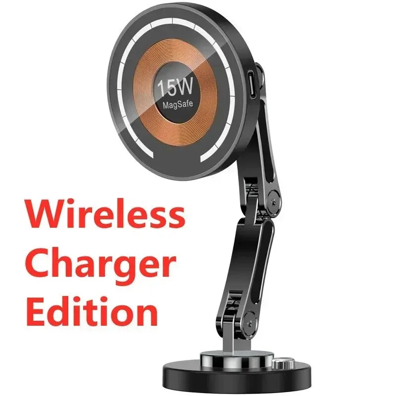 Magnetic Car Wireless Charger Stand Magnet Car Mount Fast Charging Station Phone Holder Bracket for Macsfae Iphone 15 14 13 12