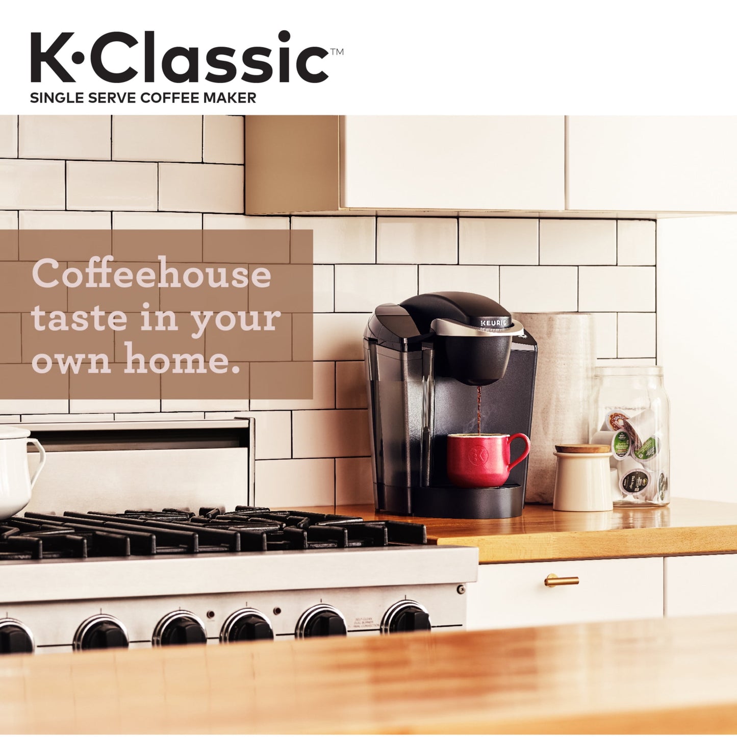 K-Classic Single Serve K-Cup Pod Coffee Maker, Black
