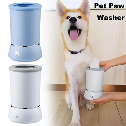 Portable Dog Paw Cleaner Cup – Upgrade Pet Paw Washer for Small & Medium Dogs and Cats | Gentle Silicone Brush Paw Cleaning Cup (Blue, Medium)