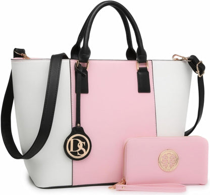 Satchel Purse Handbag for Women Large Shoulder Work Tote Bag with Matching Wallet