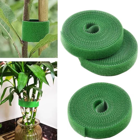 "5M Nylon Plant Ties – Reusable Hook & Loop Garden Fastener Tape for Bamboo, Plants, Flowers | Green Plant Support Home & Garden Accessories" - RELUX.STORE