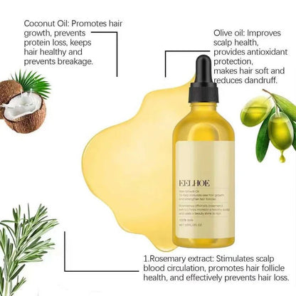 60ml Rosemary Dense Hair Essential Oil Veganic Lavender Repair Hairs Damage Prevent Hair Loss Smooth Hairs Nourish Hair Care Oil - RELUX.STORE