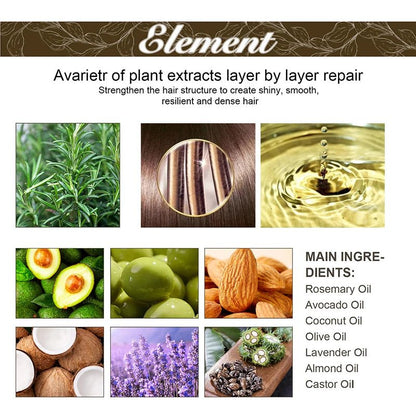 60ml Rosemary Dense Hair Essential Oil Veganic Lavender Repair Hairs Damage Prevent Hair Loss Smooth Hairs Nourish Hair Care Oil - RELUX.STORE