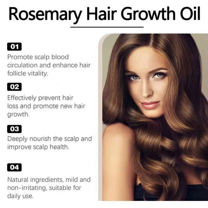 60ml Rosemary Dense Hair Essential Oil Veganic Lavender Repair Hairs Damage Prevent Hair Loss Smooth Hairs Nourish Hair Care Oil - RELUX.STORE