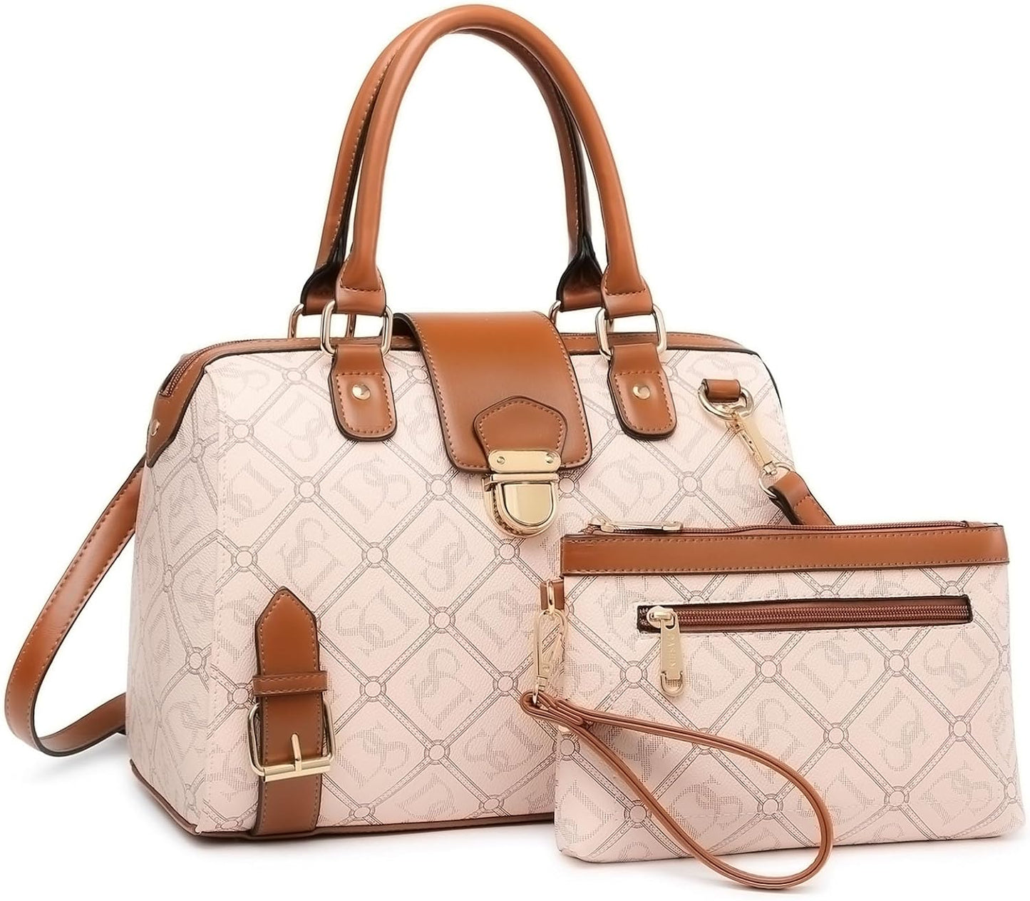 Women Barrel Handbags Fashion Satchel Bags Top Handle Shoulder Purses Vegan Leather Work Tote