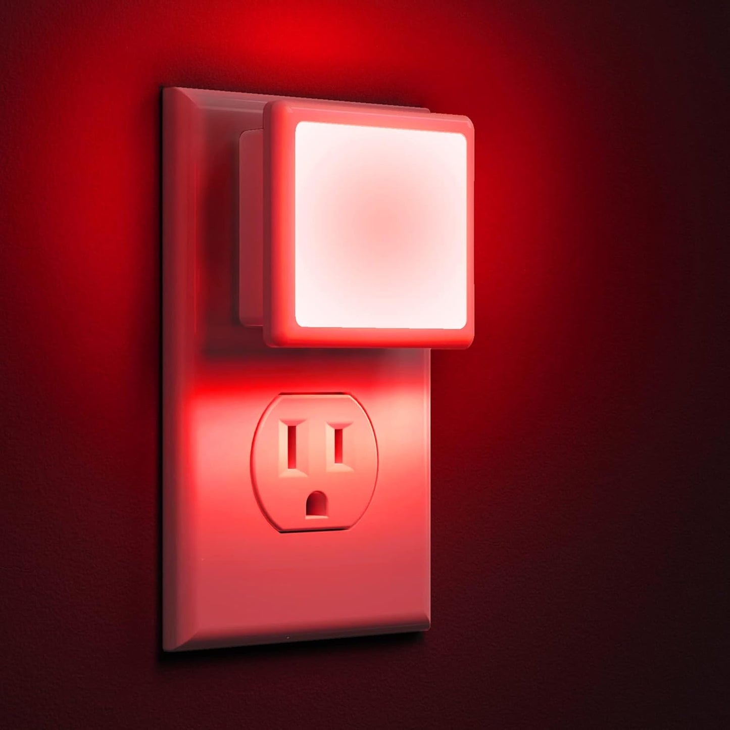 Night Lights Plug into Wall 2-Pack, 0.3W Plug in Night Light, Dusk to Dawn, 3000K Soft White, Bright Nightlight Auto-On/Off, for Adults Kids Room Bedroom Bathroom Hallway Kitchen, Non-Dim