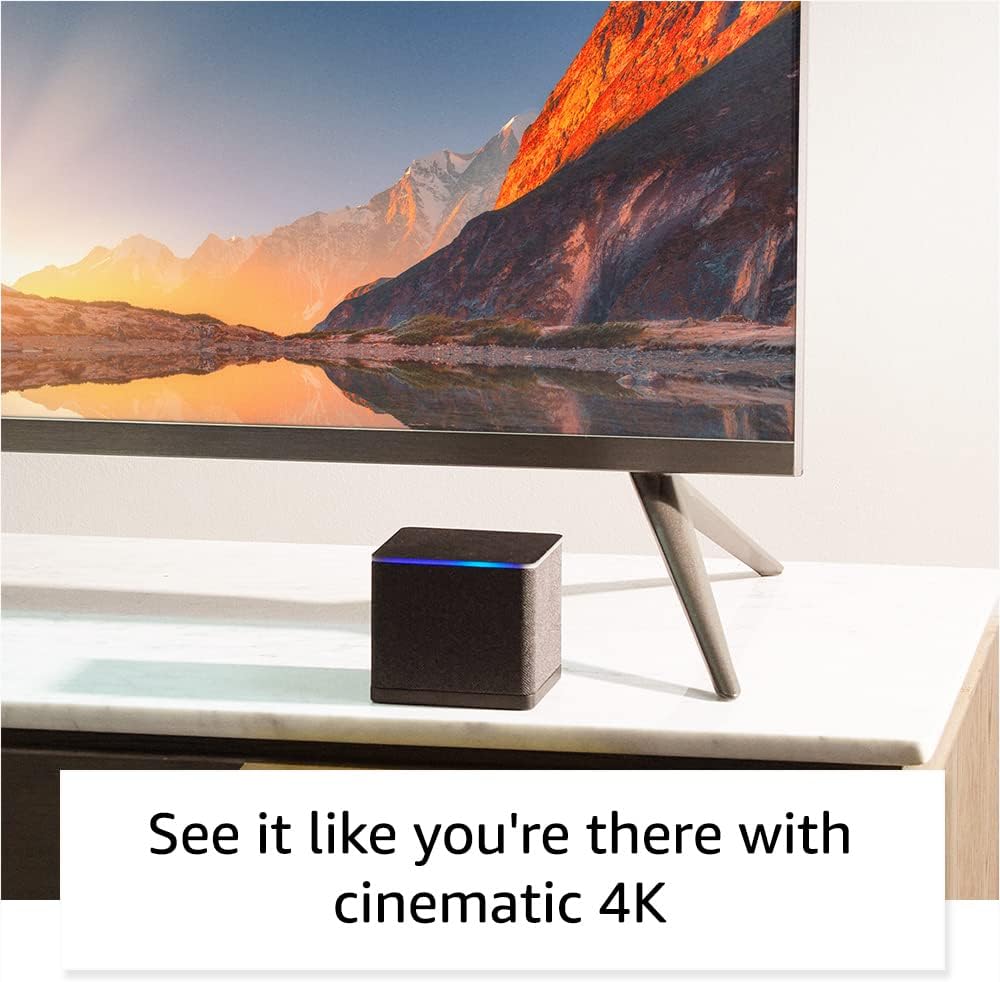 Fire TV Cube (Newest Model) with Ai-Powered Fire TV Search, Hands-Free Streaming Device with Alexa, Wi-Fi 6E, 4K Ultra HD