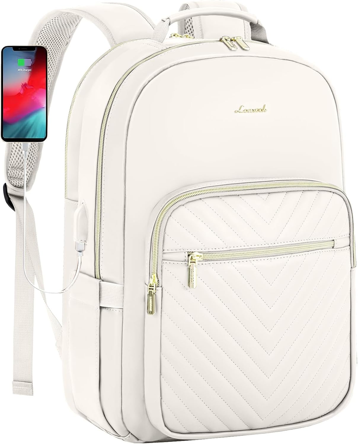 Laptop Backpack for Women 15.6 Inch,Cute Womens Travel Backpack Purse,Professional Laptop Computer Bag,Waterproof Work Business College Teacher Bags Carry on Backpack with USB Port,Mint Green