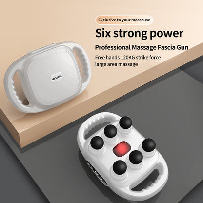Handheld Deep Tissue Massagers  Percussion Massage Gun  6-Head Back Massager For Muscle Relaxation In Back Leg Neck Shoulder And Body Gifts For Families And Friends