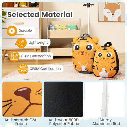 Lightweight and Portable Rolling Suitcase for Children