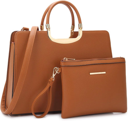 Womens Handbag Top Handle Shoulder Bag Tote Satchel Purse Work Bag with Matching Wallet