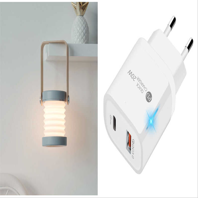 Foldable Touch Dimmable Reading LED Night Light Portable Lantern Lamp USB Rechargeable for Home Decor