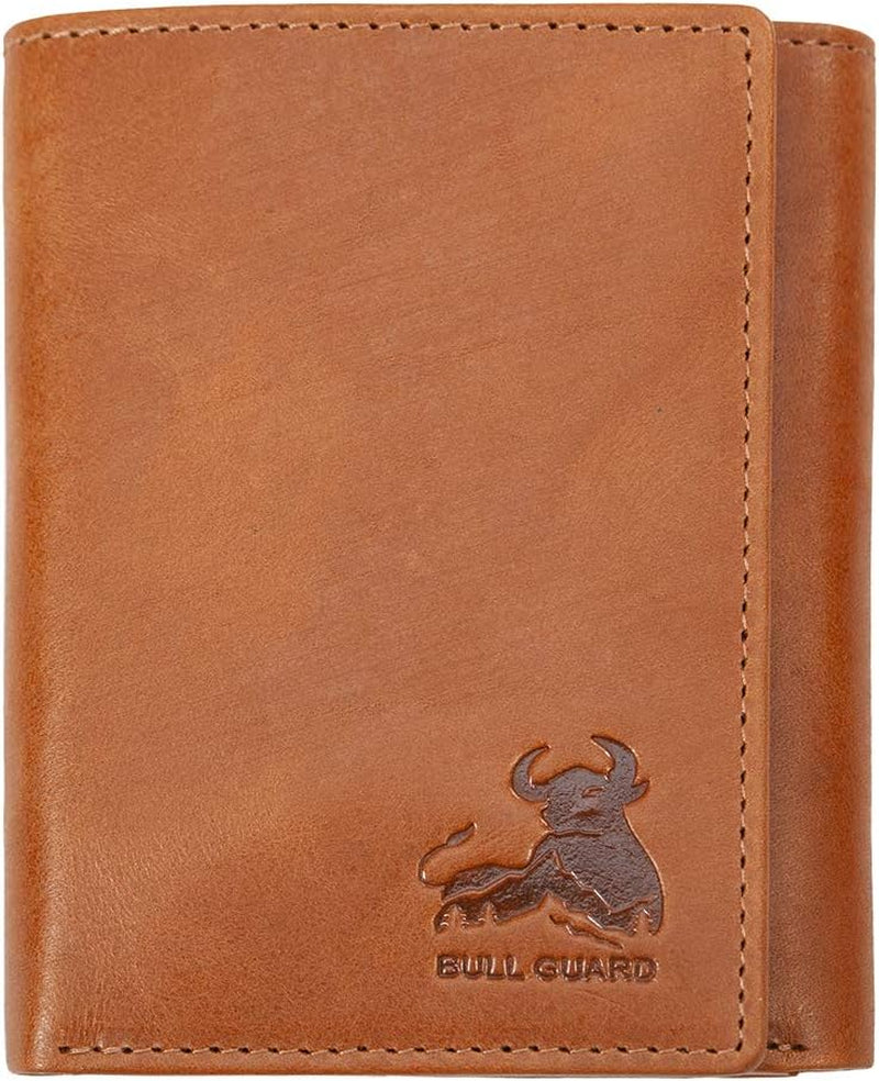 Genuine Nappa Leather Trifold Wallet for Men RFID and ID Window